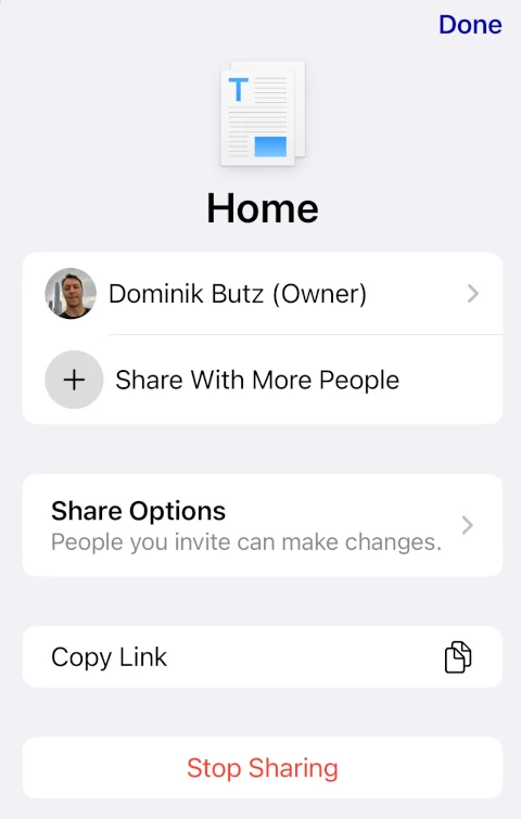 Share settings for an archive drawer